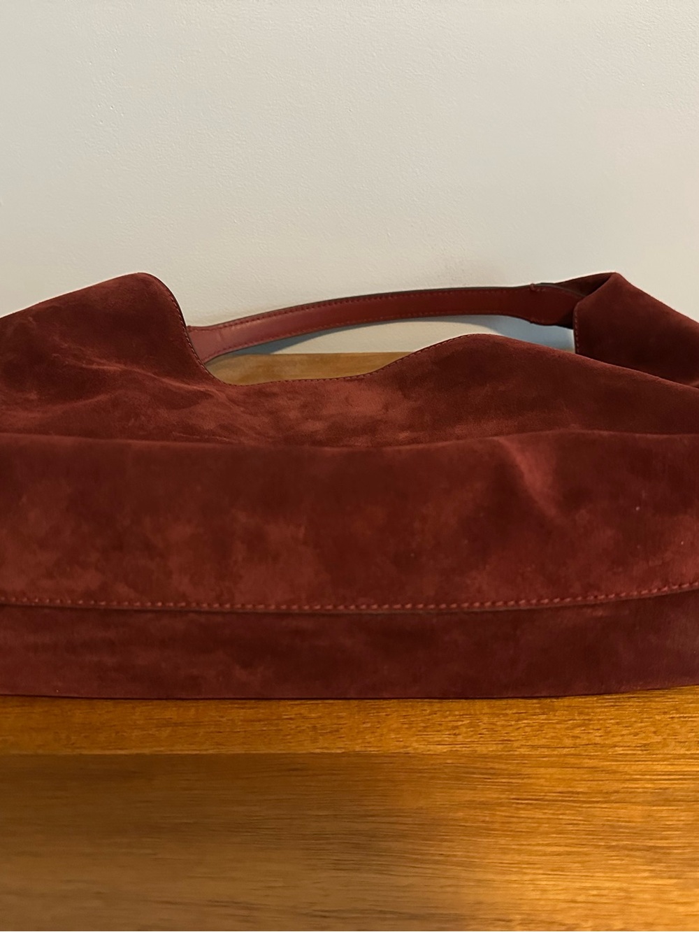 NWT Madewell Mylie Shoulder Bag Aged Wine Suede - Picture 5 of 12